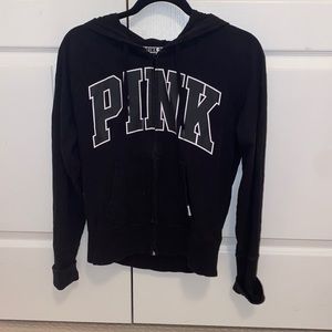 Brand new black zip up hoodie from pink